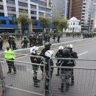 El presidente de la Conaie, Leonidas Iza, está detenido en la Unidad de Flagrancia de la ave. Patria en Quito.