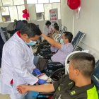 Aspirantes de la Policía y personal administrativo donaron sangre