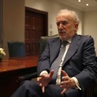 Santiago Muñoz Machado, director de la Real Academia Española (RAE), habla durante una entrevista con Efe, el 14 de junio de 2022, en Lima