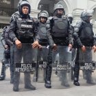 Instalaciones. El edificio municipal se encuentra resguardado por agentes metropolitanos.