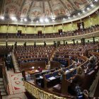 Vista del hemiciclo durante un Pleno del Congreso de los Diputados en Madrid