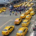 El pasado 22, los taxistas bloquearon la avenida 9 de Octubre.