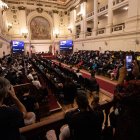Vista general del pleno de la Convención Constitucional, el órgano encargado de redactar la nueva Carta Magna (constitución) en Chile, en una fotografía de archivo.