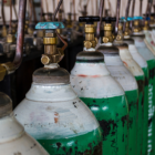 Referencial. Tanques de oxígeno medicinal.