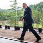 El primer ministro británico, Boris Johnson, en Elmau, Alemania, la semana pasada.