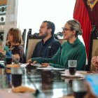 Cynthia Viteri en un reunión el 29 de junio.