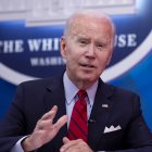 El presidente de EE.UU., Joe Biden, habla durante una reunión con gobernadores demócratas de diferentes estados del país, este 1 de julio de 2022, en Washington.