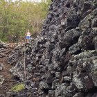 El muro es un atractivo turístico. La ruta tiene, además, senderos con un mirador y una laguna.