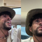 El cantante durante la transmisión en vivo de este 2 de julio de 2022.