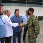 Acción.- Las autoridades visitaron los campos petroleros de Ecuador, tras finalizar el paro nacional.
