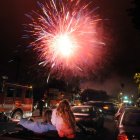 Fotografía de archivo en la que se registraron los fuegos pirotécnicos durante los festejos de un 4 de julio, en Florida (EE.UU.).