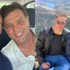 René junto a su hijo (izquierda) y en la gráfica de al lado, los novios.