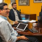 Pablo Arosemena en la reunión con el FMI junto a funcionarios del Ministerio de Economía y Finanzas.