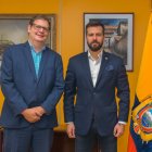 Pablo Arosemena, ministro de Finanzas, se reunió con Boris Weber, representante del Banco Mundial.