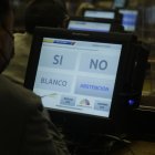 Votación. Los piratas informáticos que manipularon las curules electrónicas desde un computador externo, tenían las claves de acceso necesarias.