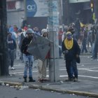 Hechos. Grupos alojados en la Central y en la Salesiana provocaron desmanes en el centro y norte de Quito.