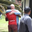Gustavo Alfaro el en entrenamiento de Liga de Quito.