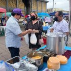 Los vecinos aprovecharon para almorzar en los locales de sus vecinos.