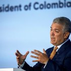 Fotografía tomada el pasado 13 de julio en la que se registró al presidente de Colombia, Iván Duque, quien este domingo apuntó en Twitter: "Cayó alias "Roque", cabecilla del GAOR (Grupo Armado Organizado Residual) E-33 de las disidencias de las Farc, en Tibú, Norte de Santander".