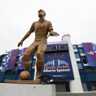 La fachada del estadio Alberto Spencer  presenta una imagen renovada.