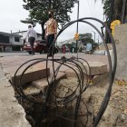 RECORRIDO POR LA AVENIDA SAN JORGE DESDE EL PARQUE DE LA KENNEDY HASTA EL POLICENTRO DONDE HAY TRABAJOS INCONCLUSOS POR LA REGENERACION URBANA PERIODISTA : JUAN DANIEL PONCE FECHA : 19/07/2022 Agencia (ag-extra)