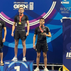 Daniel Giler consiguió su lugar en el podio tras ganar un combate. No pudo pelear la seminifinal debido a una lesión de rodilla.