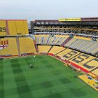 Una panorámica del estadio Monumental, sede de la final de la Copa Libertadores.