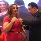 La asambleísta fue condecorada por la Asamblea durante las festividades por la fundación de Guayaquil.