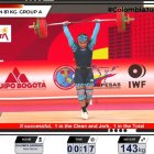 Neisi Dajomes durante la competencia.