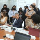 Ambiente. Carrillo tuvo varios entredichos con los legisladores de Unión por la Esperanza y Pachakutik.