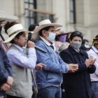 Fotografía cedida por la Presidencia de Perú que muestra al mandatario Pedro Castillo