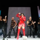 La cantante española Rosalía, durante el concierto ofrecido en Madrid el 19 de julio