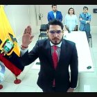 Raúl González tomando juramento vía telemática como nuevo Superintendente de Bancos.