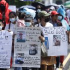 Un grupo de salvadoreños pidió el martes pasado la libertad de sus familiares detenidos durante el régimen de excepción.
 /