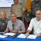 Rueda de prensa desde el Cuartel Modelo.