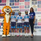 Vivar (c) con las otras dos tricolores que destacaron en la prueba.