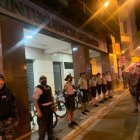 Las oficinas de la Superintendencia de Bancos se encuentran resguardadas por agentes policiales
