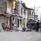 El atentado destruyó varias casas del sector.