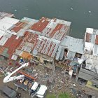 Toma aérea de la zona afectada por la explosión.
