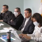 Autoridades de la Conferencia Episcopal Ecuatoriana, mediadores del dialogo entre el Gobierno y la dirigencia indígena.