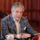 El presidente Guillermo Lasso en una foto del 15 de junio pasado, antes de la intervención médica que se realizó el 29 de  julio en el párpado inferior derecho.