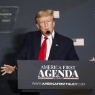Fotografía de archivo, tomada el pasado 26 de julio, en la que se registró al expresidente estadounidense Donald J. Trump, durante un acto público, en Washington DC.