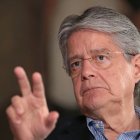 Entrevista al Presidente de la República Guillermo Lasso Mendoza, en uno de los salones de la Gobernación del Guayas en Guayaquil.