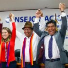 Candidatos. Jorge Yunda junto con sus aliados.