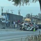 El tránsito vehicular en la vía quedó congestionado tras el siniestro