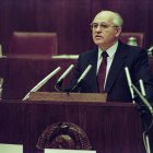 El último dirigente soviético, Mijaíl Gorbachov, en 1991.