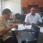 El secretario y el presidente de la Junta Provincial Electoral del Guayas.