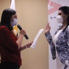 La viceministra de Atención de Salud, Carmen Guerrero, posesionó a María José Agusto como nueva gerente del Hospital Francisco de Icaza Bustamante.