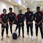 Los jugadores de Independiente del Valle previo a su viaja a suelo peruano.