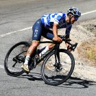 Richard Carapaz en la competencia de hoy.